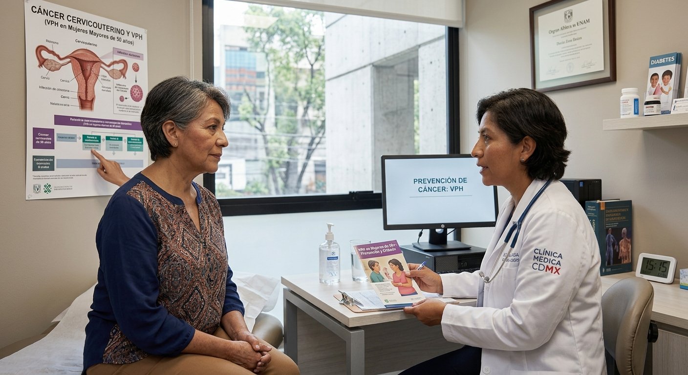 VPH en mujeres mayores de 50: Síntomas, diagnóstico y reactivación en la menopausia